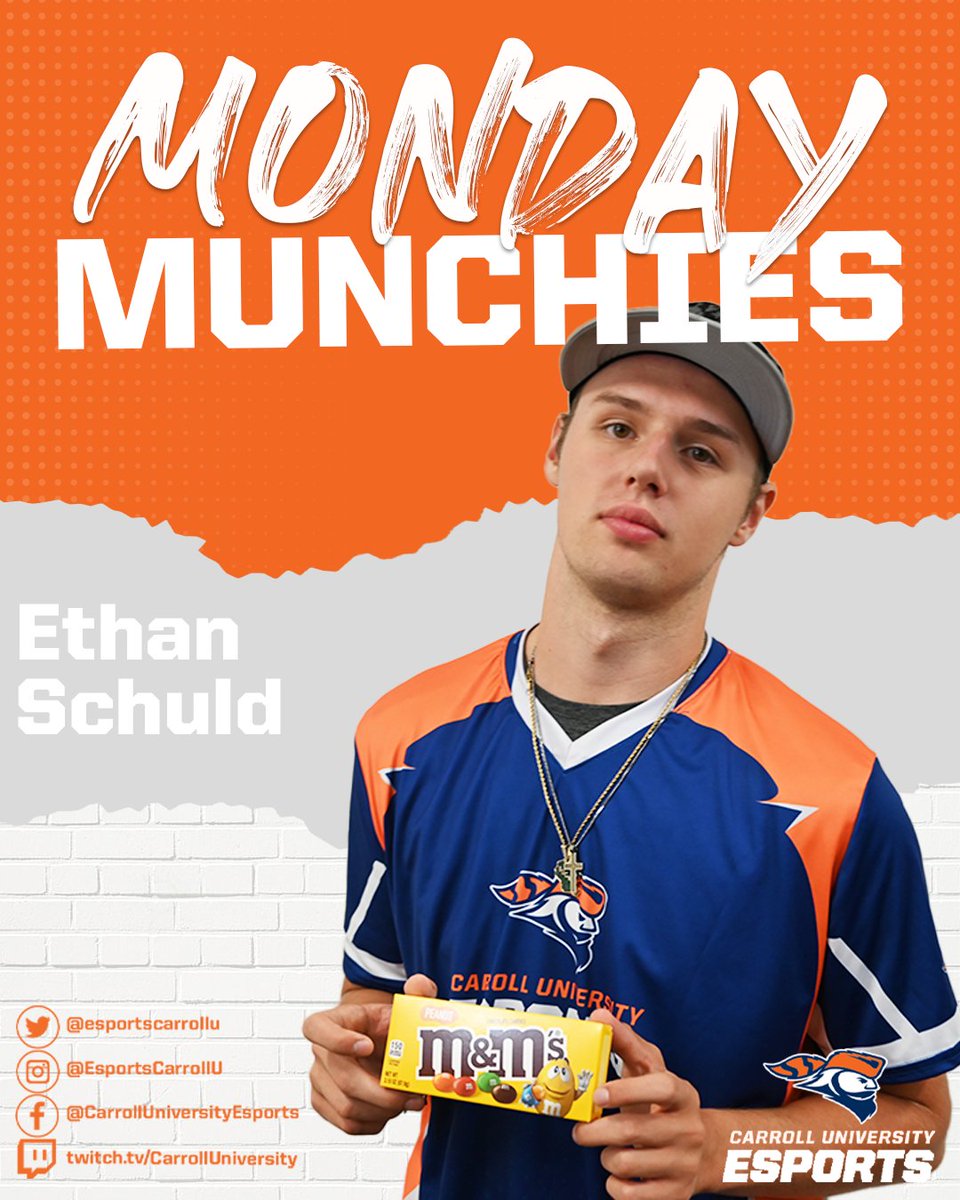 Welcome back, Pios! Let's learn more about your #ePios on today's Monday Munchies.

Ethan is a junior majoring in Mathematics! His favorite snack is Peanut M&amp;Ms! NIL deal when? He is also the captain of the Madden team and plays on the Call of Duty team!

Thanks, Ethan!