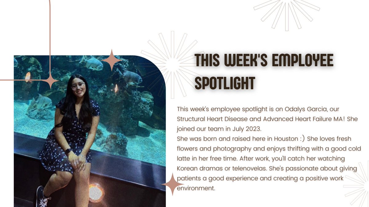 This week's spotlight is on the new addition to our SHD/AHF group, Odalys Garcia, MA.