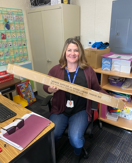 "Mrs. Stokes is a teacher who is very thankful to CityServe for this curtain pole. Her class has a very big window and the sunlight coming through it makes the classroom hot. This curtain pole is the exact size she needs for the curtains. Thank you for blessing our teachers!"