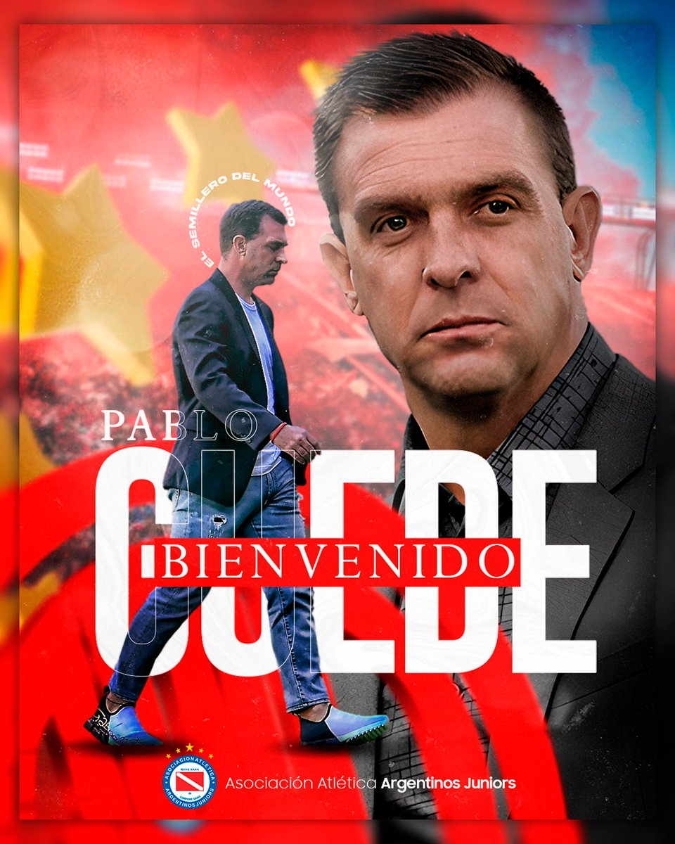 #AAAJ Bienvenido a #ElSemilleroDelMundo 🌎
Pablo Guede es oficialmente nuevo entrenador de nuestra Institución. Su vínculo será hasta el 31 de diciembre de 2027. ¡El mayor de los éxitos!

#VamosTodosUnidos