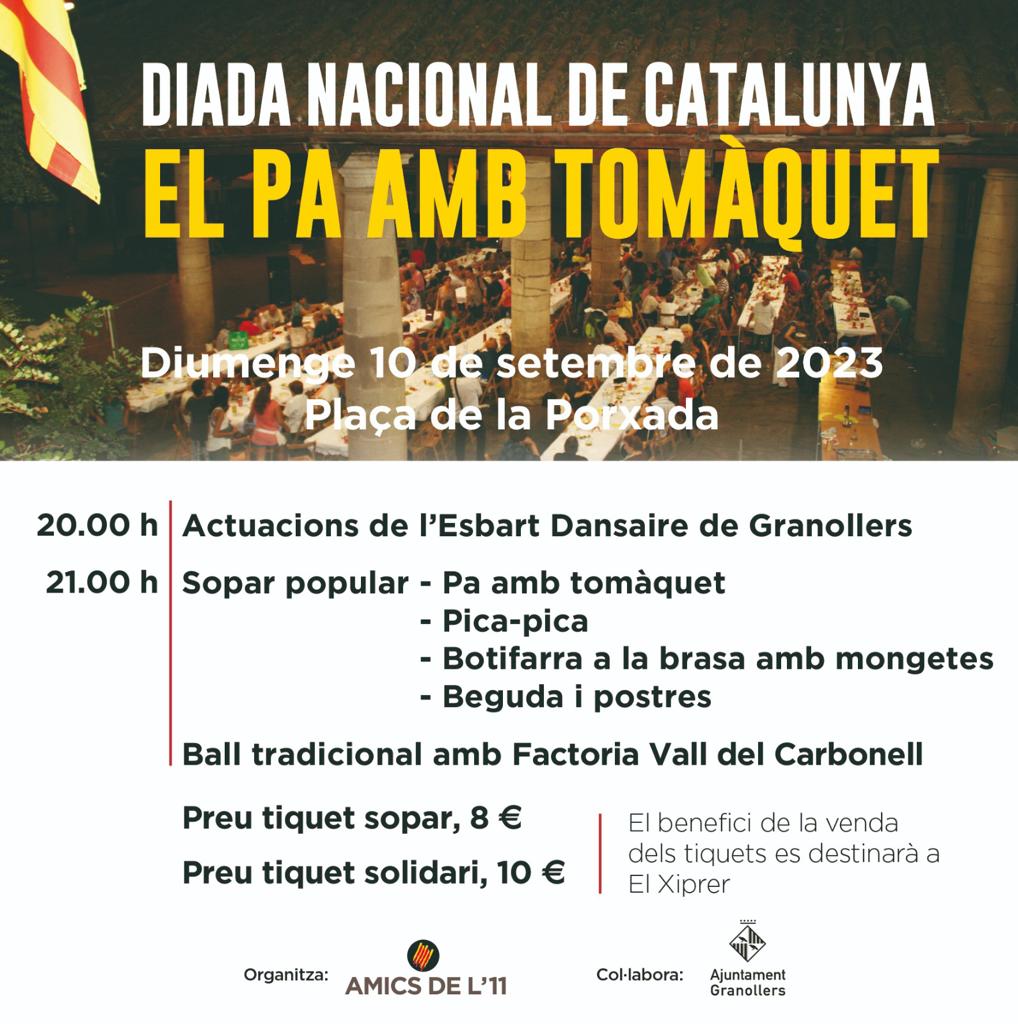 Aquest diumenge no us perdeu el concert de la "Factoria Vall del Carbonell", el grup de música tradicional de la vall! 🪗🎶 També estarem acompanyats de l'<a href="/esbartgra/">Esbart Dansaire de Granollers</a>. Us hi esperem!
🎶Factoria Vall del Carbonell
📅10 de setembre
⏰22 h
📍Plaça de la Porxada