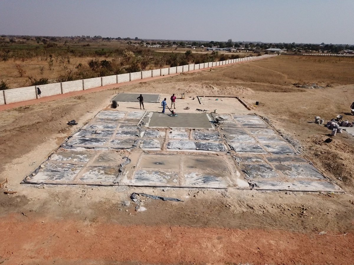 PlayBoldOrg's tweet photo. Court pouring has begun over this past week in Zambia! Excited to follow its progress virtually through our amazing partners @PoeticeIntl! https://t.co/LyMCpBWJng
