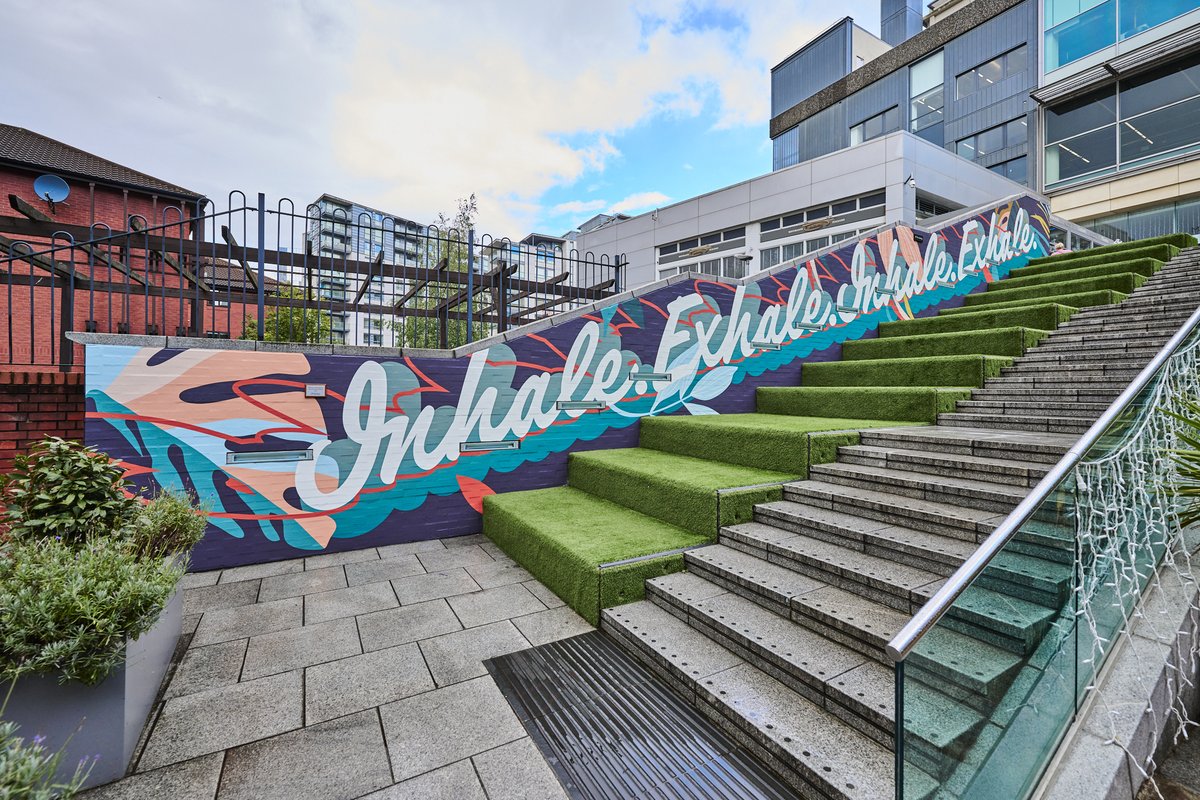 Inhale, Exhale… “Each full, deep inhale creates more space in your body and mind. Each long, exhale moves you directly into that space.” - Tara Styles Have you seen our new Canalside mural? What do you think? #MailboxLife #Birmingham #BrumArt #Brum #Canalside #QOTD #Placemaking