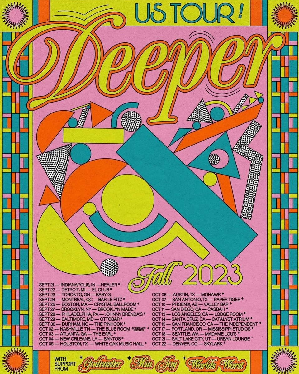 IT IS TRUE we are leaving on tour with @DEEPERCHI in less then a month . See you 🫵🏽 there west coast !