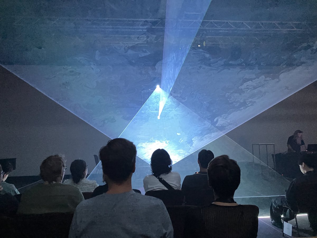 crypticglasgow's tweet image. Having a v. inspiring time ⁦@ArsElectronica⁩  - loved AV performances by ⁦@RobinFox01⁩ work &amp;amp; premiere of #Femina by #Riccardo Giovinetto &amp;amp; ⁦@joseph_kamaru⁩, his exhibition in Prix Arts - is hard to photo though 🤦🏻‍♀️ #cathieboyd