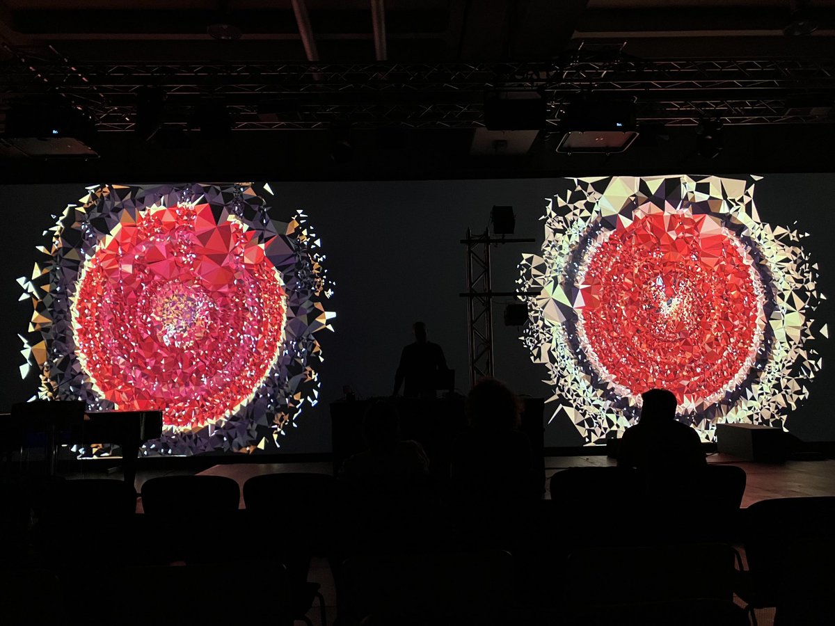 crypticglasgow's tweet image. Having a v. inspiring time ⁦@ArsElectronica⁩  - loved AV performances by ⁦@RobinFox01⁩ work &amp;amp; premiere of #Femina by #Riccardo Giovinetto &amp;amp; ⁦@joseph_kamaru⁩, his exhibition in Prix Arts - is hard to photo though 🤦🏻‍♀️ #cathieboyd