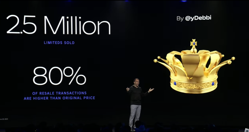 ESTATÍSTICAS l #RDC23: 2,5 MILHÕES de limiteds UGC foram vendidos até agora. E deles, 90% das revendas foram por um preço maior que o original!