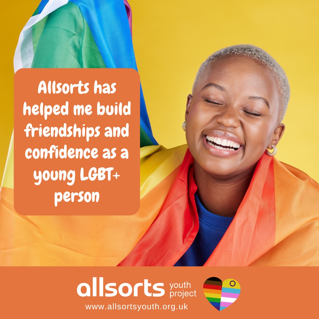 'Allsorts has helped me build friendships and confidence as a young LGBT+ person' Find out more about our LGBT+ youth services across Sussex at l8r.it/og2D 🌈 #LGBT #YouthService #Sussex #Pride