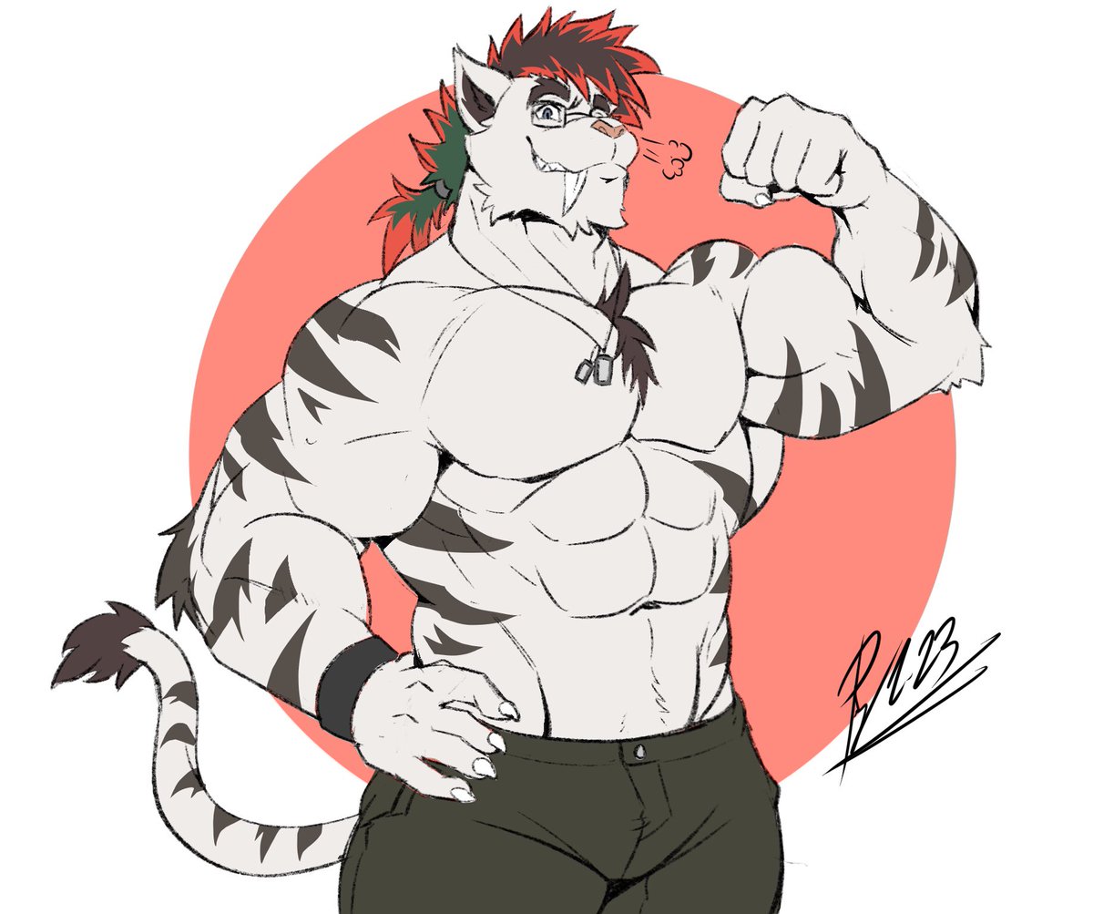 Biceptember doodle for my BF  @ZKhalem as a surprise 💕 . Doodle of his OC Sabretooth ❤️