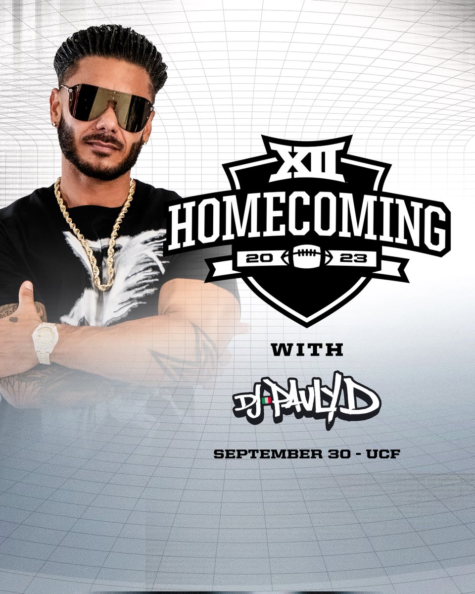 Big12Conference's tweet image. LIVE from @UCFKnights Big 12 Homecoming: @DJPaulyD