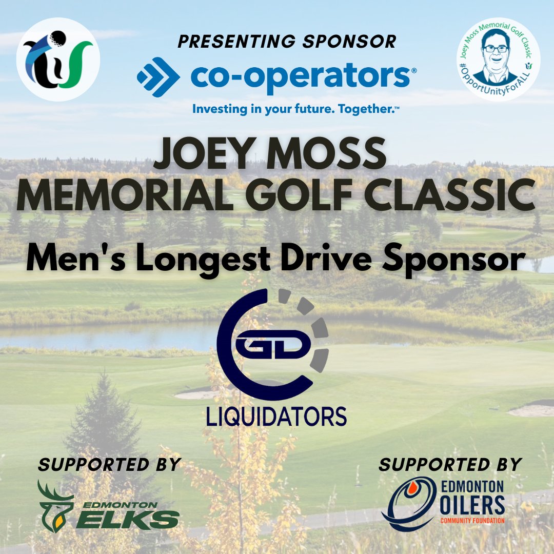 We're thrilled to announce that GD Liquidators is this year's sponsor for the Men's Longest Drive at the Joey Moss Memorial Golf Classic! 🏌️‍♂️ Get ready to challenge your friends and show off your best swing! 💪#joeymoss #winnifredstewart #yeg #yegevents #golf