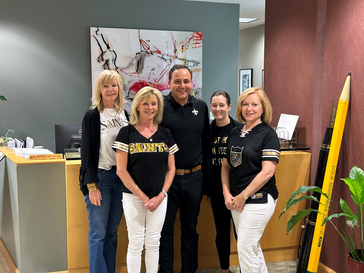 We are excited to part of the <a href="/saints/">New Orleans Saints</a> family and cheering on the team for the 2023 season! So we're sporting our black and gold best today in preparation for Sunday's game. #WhoDat