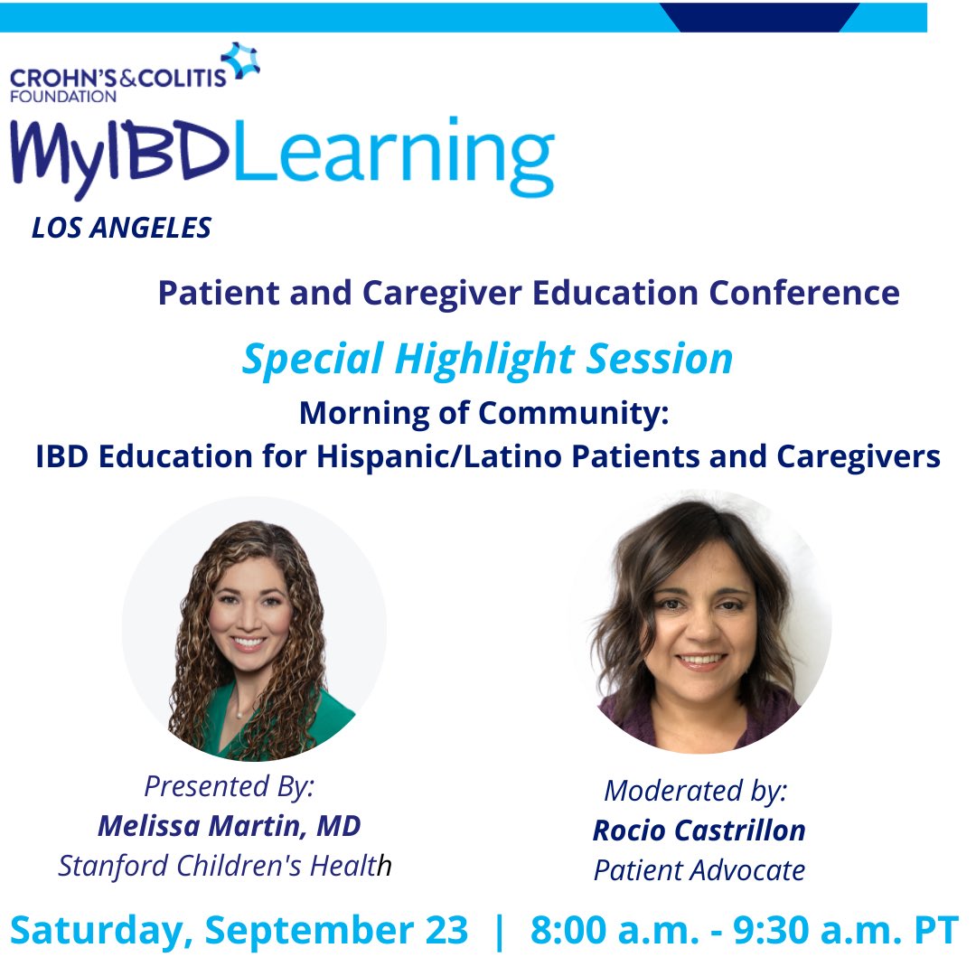 ¡Estamos a solo✌🏼 semanas de esta increíble “Mañana de Comunidad” para pacientes hispanos/latinos con EII! Regístrate: bit.ly/3ObISFw #morningofcommunity #mañanadecomunidad #crohnscolitisfoundation #myIBDlearning #IBDEducation #IBDVisible #IBDAwareness  #IBDAdvocate