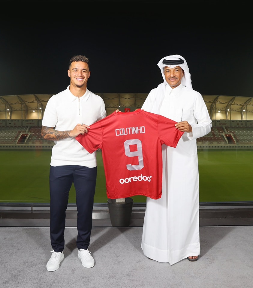 KHTUSHAR8's tweet image. Al Duhail have signed midfielder Philippe Coutinho from Aston Villa on a season-long loan.
