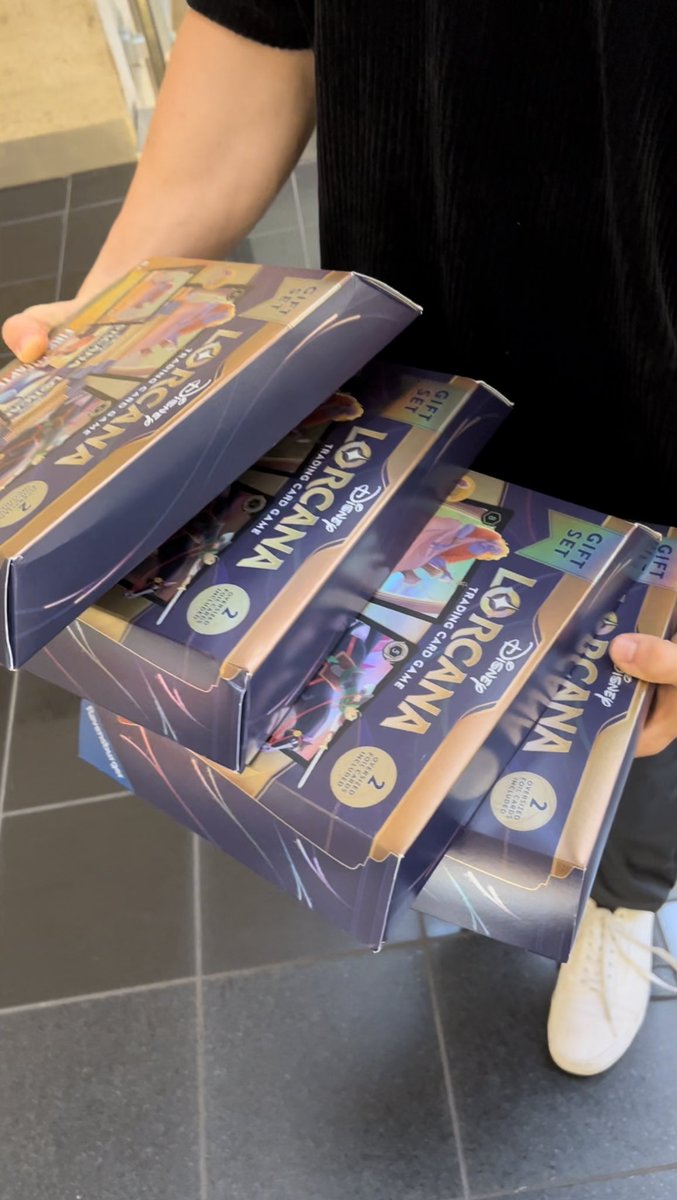 eMoneyPokemon's tweet photo. 💼 Disney Lorcana Secured 💼

Giving 4 gift sets to 4 lucky individuals. 

Retweet + like this tweet and you might get lucky 😉

Must be following for us to dm you 😊 https://t.co/MnBeVgRJsf