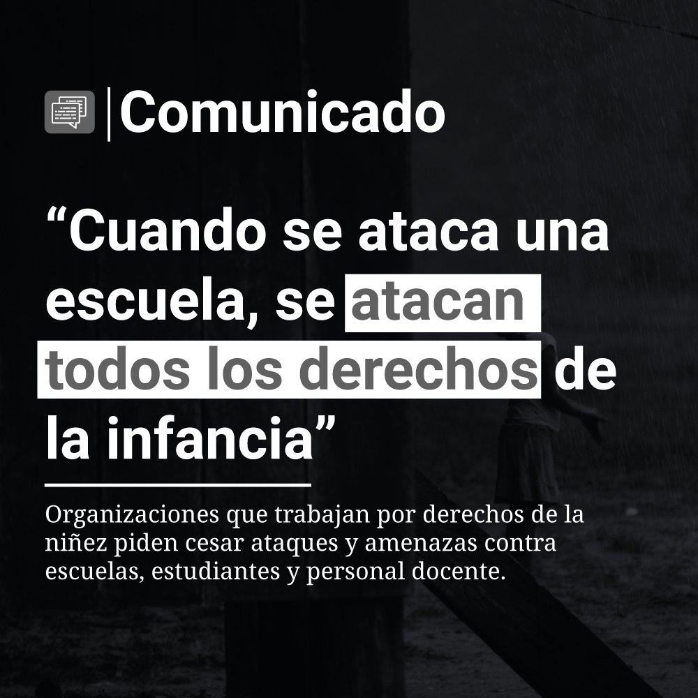 NRC_LAC's tweet image. #Comunicado | @NRC_LAC, @savechcolombia, @LACID_ y @UNICEFColombia reiteran la necesidad de que las escuelas en #Colombia sean lugares protectores y seguros para niñas, niños, adolescentes, docentes y la comunidad educativa en general.

Lee más en👉nrc.org.co/cuando-se-atac…