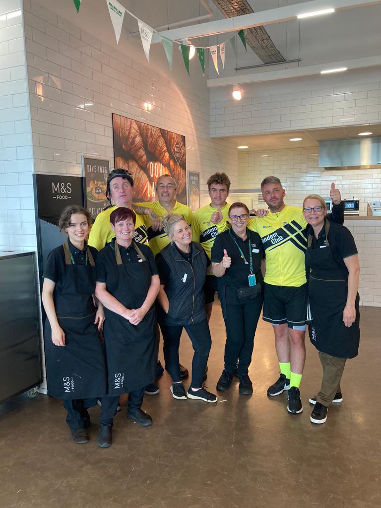 Big Thank You to our new friends at @marksandspencer Scunthorpe for feeding our riders!! All donations appreciated: localgiving.org/appeal/Shankly… #ShanklyTandemChallange #TandemCycle #BradburyEvents #SAVINorthwest #LFC #AlexisMacAllister #Liverpool #LiverpoolFC #MarksAndSoenxer