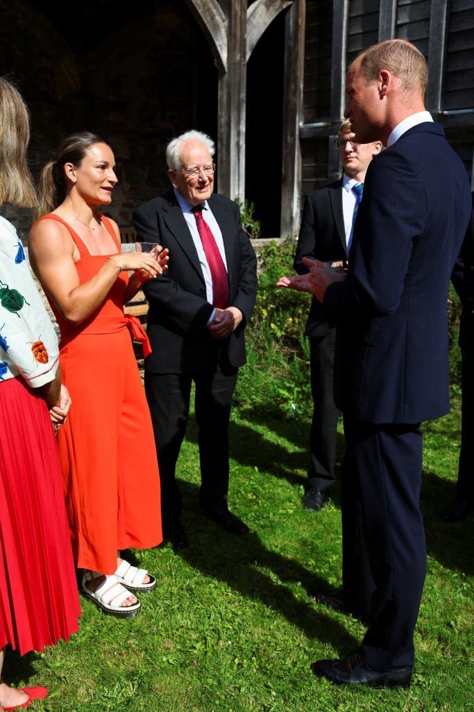 isaguor's tweet photo. The Prince of Wales  Jasmine Joyce, former Wales international rugby player, during a reception as he and The Princess of Wales visit St Davids on the first anniversary of Queen Elizabeth's death.

📸: Getty Images https://t.co/2NOSS6PGqs