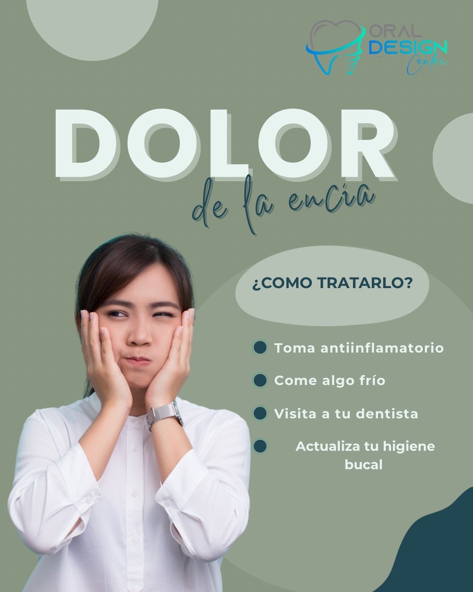 oraldesignpco's tweet photo. ¿Tienes dolor o sangrado en las encías? 🤔

Te brindamos algunas recomendaciones ⬇️

Visítanos pronto 🤗

#dolor #molestias #tratamiento #odontologo #sonora #dientes #encias https://t.co/Nbg4hYCbA0