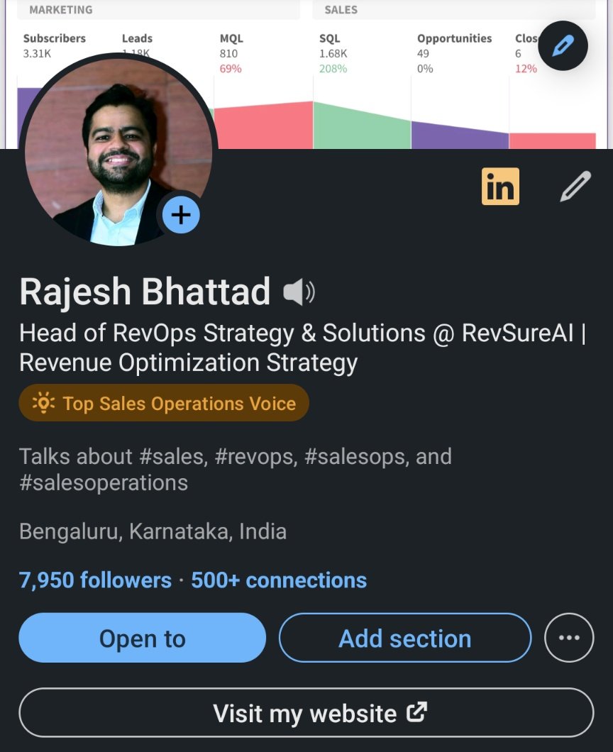 theRevOpsGuy's tweet image. &quot;Top Sales Operations Voice&quot;👀

Okay won&apos;t lie. That shiny new badge looks good😄🙏

#SalesOps #SalesOperations