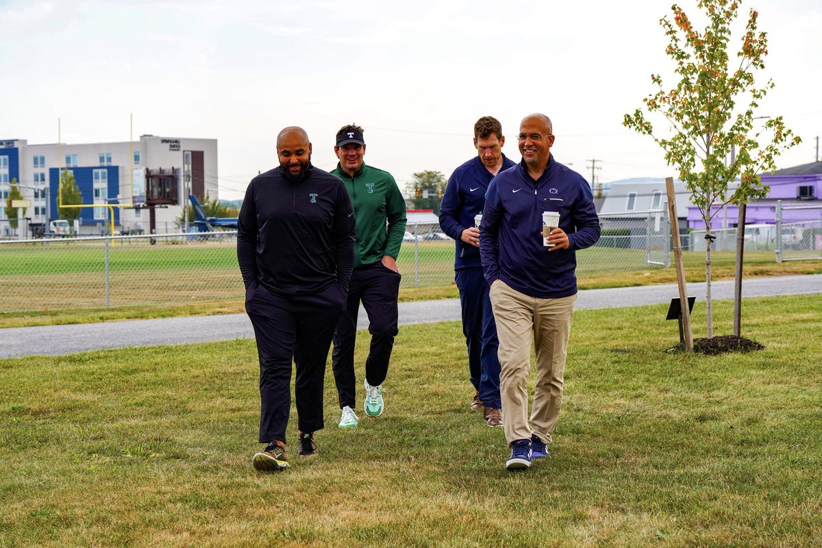 Penn State Football Coach James Franklin stopped by Trinity today via helicopter! Good luck to our team as they take on Wyomissing! 📷
