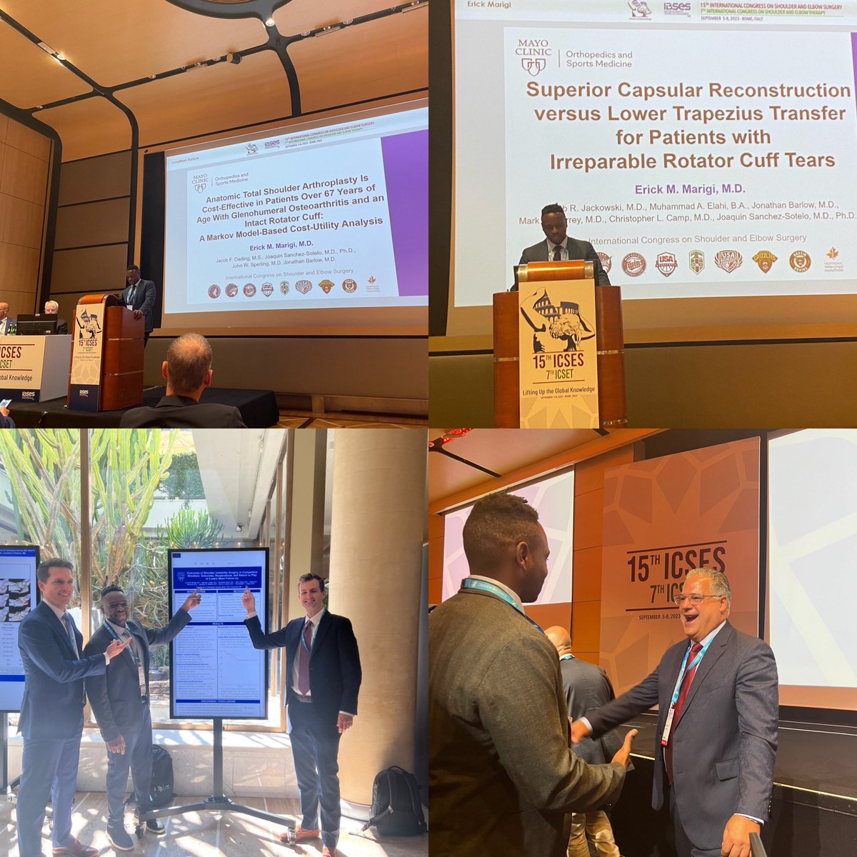 DMarigsMD's tweet photo. Incredibly grateful for the opportunity to share our team’s clinical insights and advancements in shoulder surgery on the 🌎 stage at the 15th annual International Congress of shoulder and elbow surgeons meeting.

#ICSES2023 #Rome #orthotwitter @sececessse @ASESmembers https://t.co/gPdtd2yTZK