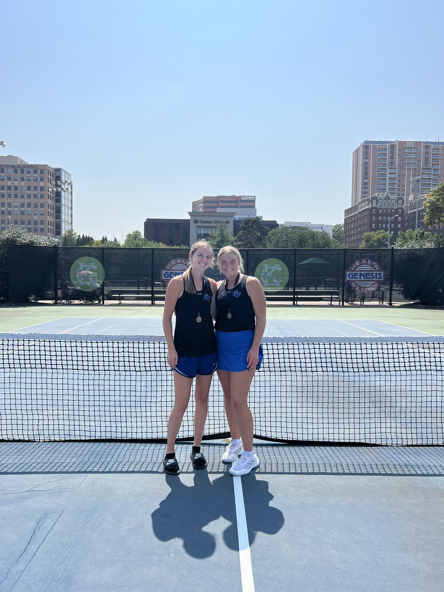 A Doubles team Laforge-Bragaw win their Championship match 10-3 and get 1st place medals! 🥇💪🏽🎾 #Thevalleyway