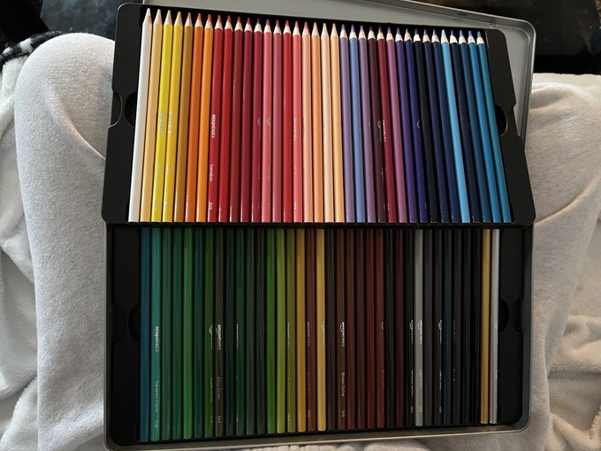 I got new coloured pencils but they&rsquo;re not in colour order so that&rsquo;s what I&rsquo;ll be doing for the next
