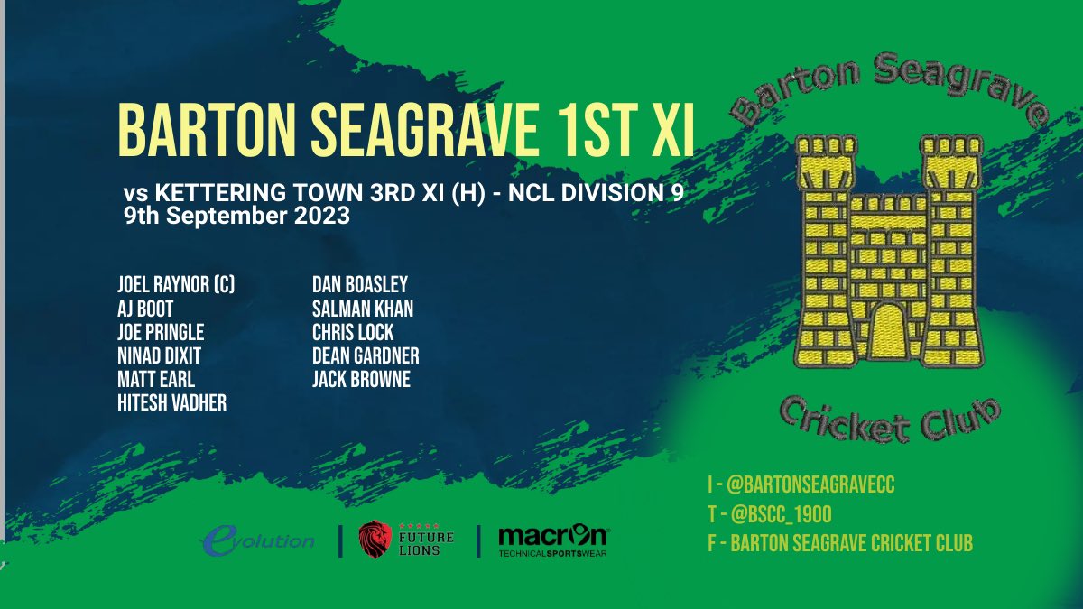 Just the one BSCC fixture this weekend.