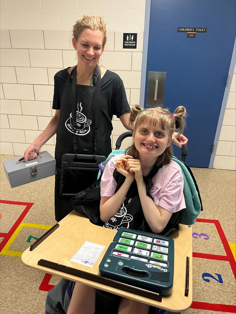 MarleyGlenAACPS's tweet photo. The Marley Glen Cart is officially open. Our students are busy caffeinating the staff while working on communication and vocational skills! #aacpsawesome https://t.co/ZCjoPZwgQh