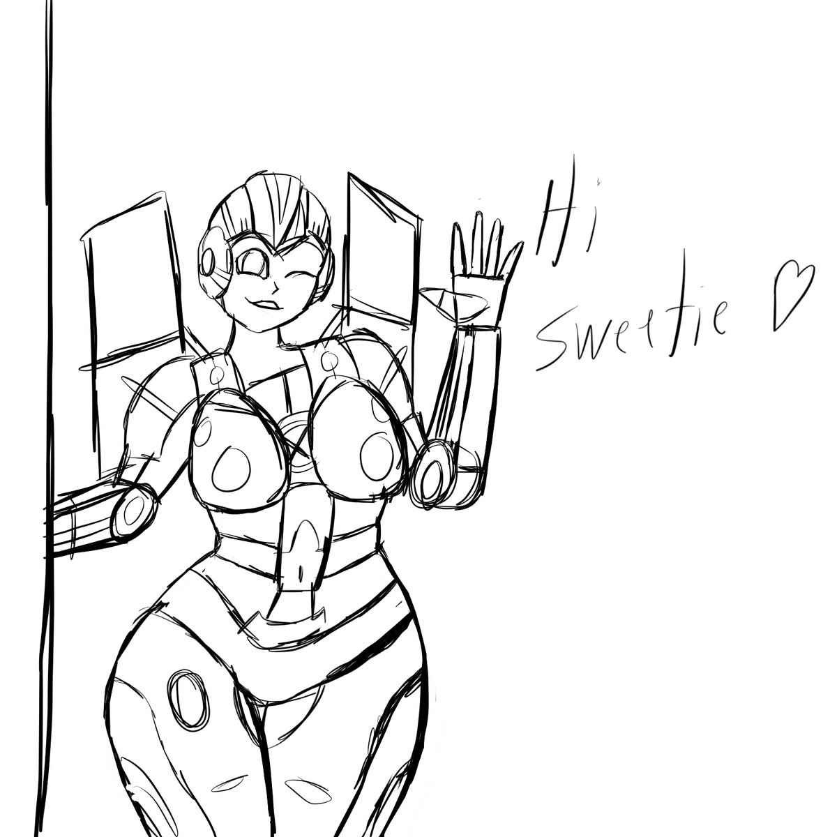 Exciterider2002's tweet photo. @KonbroA’s VW Arcee in my style! 
well, it‘s only a rough sketch. But be assured! It’ll be polished, colored, shaded….it’s gonna be ✨beautiful✨! https://t.co/rWxgfwYViK