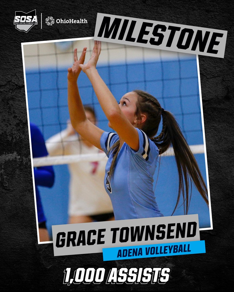 Southern Ohio Sports Authority (@sosaohio) on Twitter photo Congratulations to <a href="/AdenaAthletic/">AdenaAthleticBoosters</a>’s <a href="/TownsendG2025/">Grace Townsend</a> on recording her 1,000th career assist in last night’s win over Westfall. Congratulations to <a href="/AdenaAthletic/">AdenaAthleticBoosters</a>’s <a href="/TownsendG2025/">Grace Townsend</a> on recording her 1,000th career assist in last night’s win over Westfall.