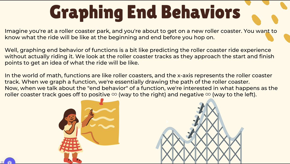 JennieJWPark's tweet photo. Happy FriYAY! Check out our #TOYT Mr. Knight’s math class as students collaborate on @canva for a project graphing end behaviors of functions. 📈📉 https://t.co/0G1PXyhTiJ