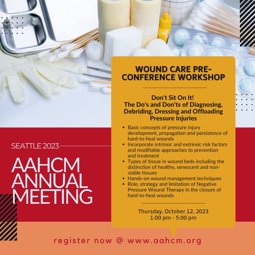 Wound care in home-based medicine - don't miss the chance to learn from palliative wound care expert, Yasmin Meah, MD, CWMP, at this engaging pre-conference workshop before the AAHCM Annual Meeting. Register now! #AAHCM2023 #woundcare #homebasedmedicine loom.ly/UKubF6E