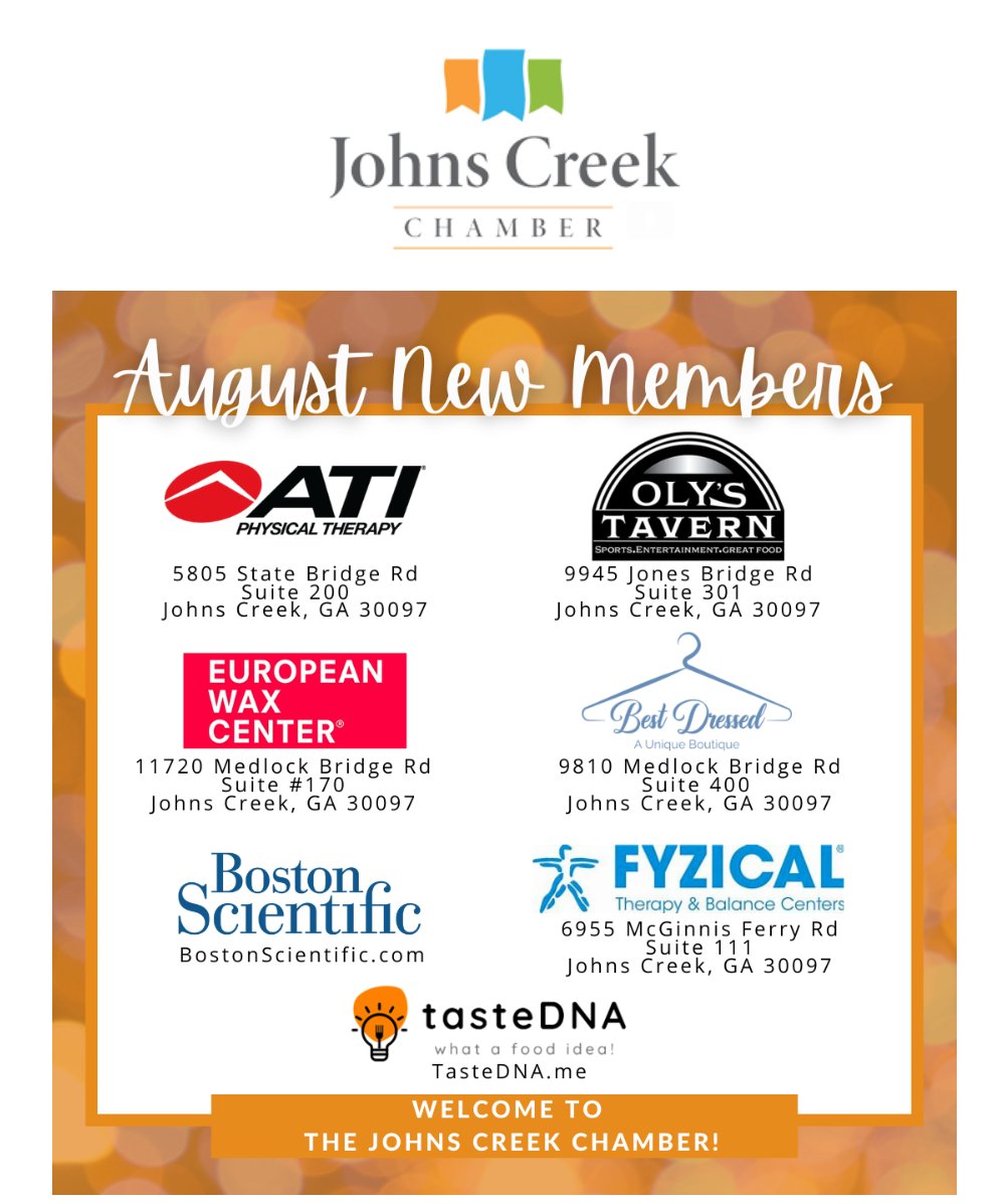myTasteDNA's tweet photo. We're excited to announce that we are now officially members of the Johns Creek Chamber of Commerce in Georgia! This membership marks a new chapter in our commitment to serving and growing alongside our local community. https://t.co/ygSMRs0W31