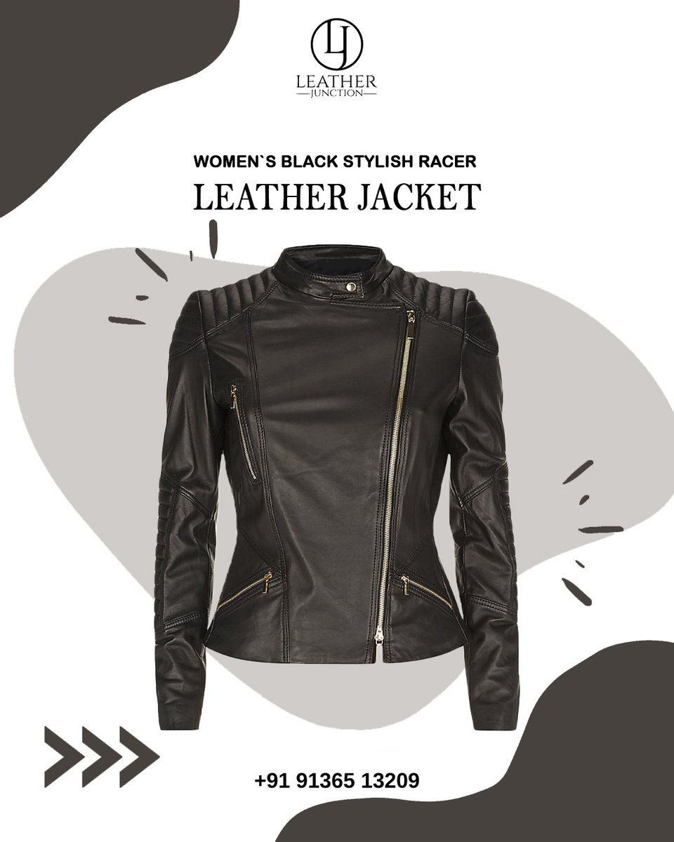 leatherjunc's tweet photo. WOMEN`S BLACK STYLISH RACER LEATHER JACKET.
.
.
.
A lovely biker leather biker jacket in black. Made from Genuine leather.
.
.
.
.
Follow @leatherjunction_72 for more.
.
.
.
#riderjacket #traveljacket #leatherjunction #zipper #zipperjacket #fashionista #outfitoftheday https://t.co/2mYVzj76C4