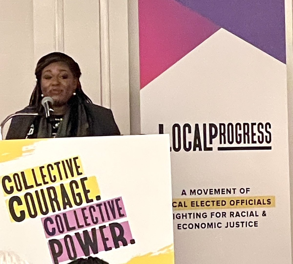 NidaAllam's tweet photo. “I’ve made it a necessity to have courage” -@CoriBush
👏🏽👏🏽👏🏽👏🏽
@RepCori @LocalProgress #LP2023 #CollectiveCourage #CollectivePower https://t.co/N2HWIFWC4S