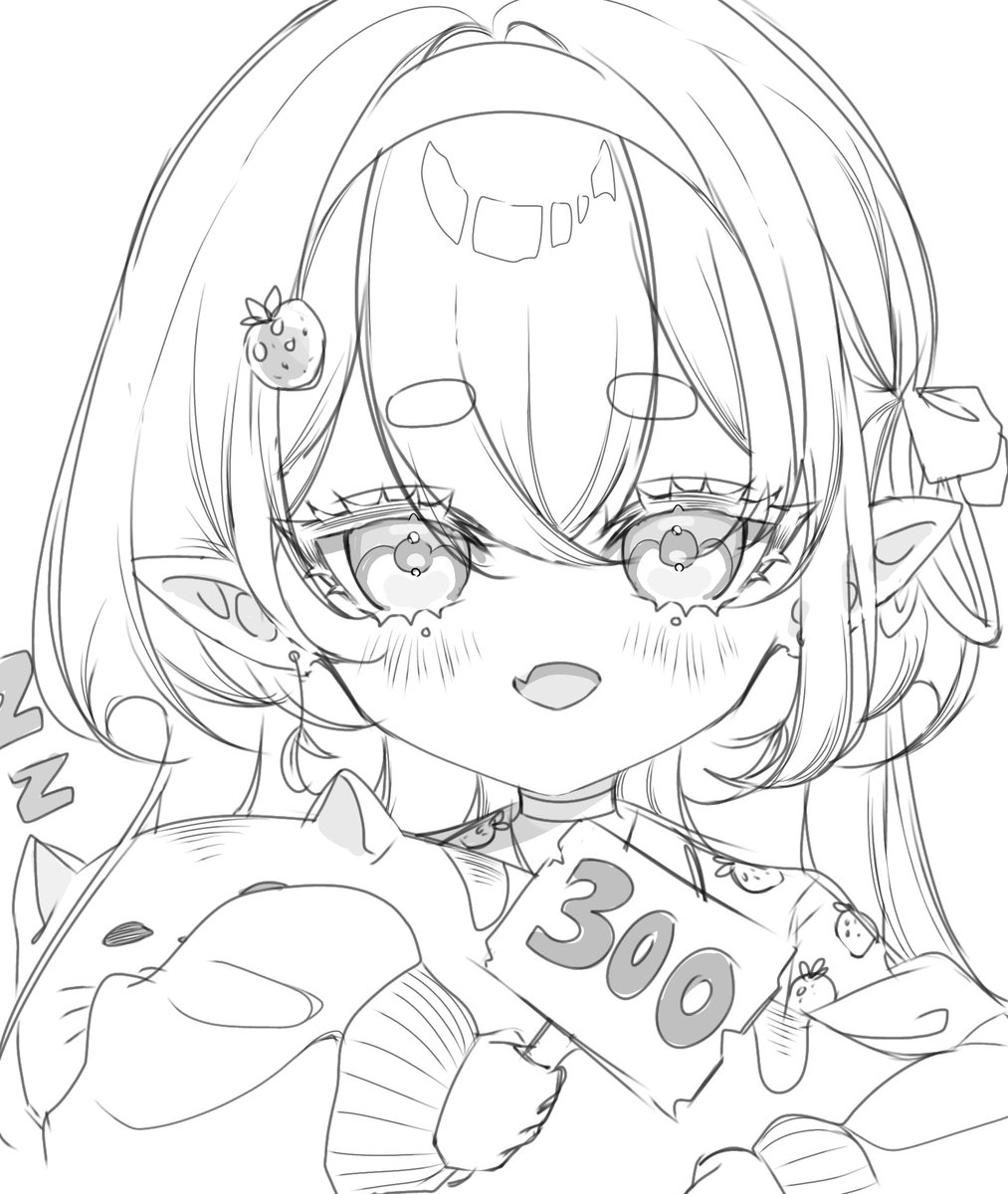 Oquire_dum's tweet photo. ✦ Yaayyyy! We finally reached 300+ followers 🥳 
Thank you everyone who followed and liked my artworks, ill continue to post my comms progress here as well (⁠´⁠∩⁠｡⁠•⁠ ⁠ᵕ⁠ ⁠•⁠｡⁠∩⁠`⁠) 🩷
Heres pajama sketch of my Oc Bew 🍓 https://t.co/n52ZtkAoz4