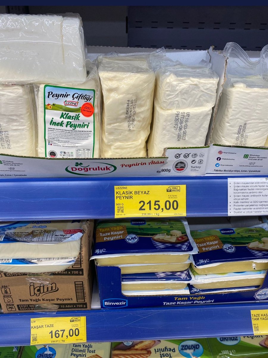 BİM süt ve süt ürünlerine ZAM yaptı

150 lira olan klasik beyaz 215 liraya yükseldi