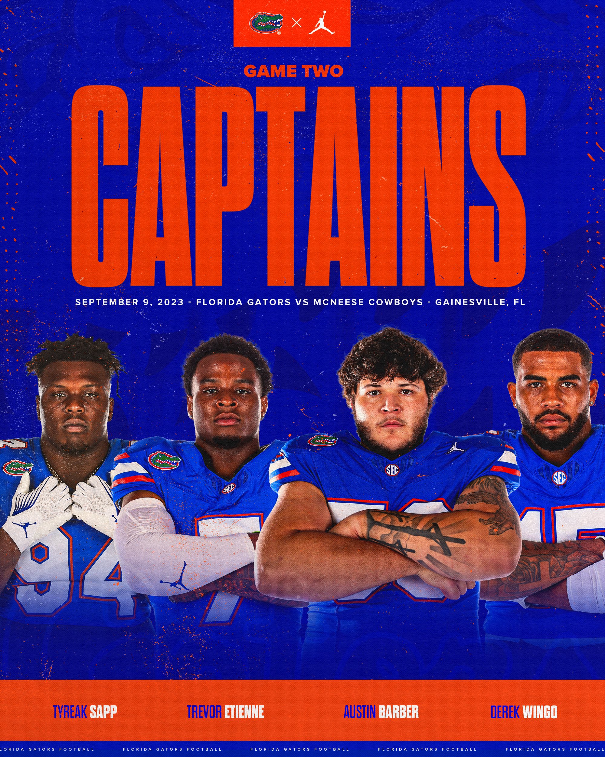 Florida Gators Football on X: 'Captains for Game 2. 