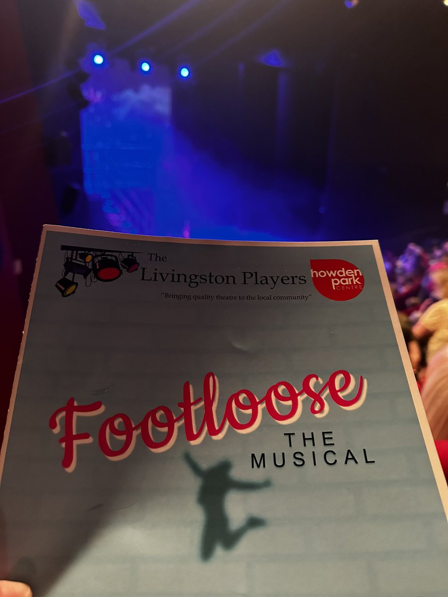 So blooming excited to be at the <a href="/Livi_Players/">Livingston Players</a> production of Footloose tonight, the <a href="/ParkHowden/">Howden Park Centre</a> has been saved the show will go on- to a sold out audience!! Well done again <a href="/HandsoffHPC/">Hands off Howden Park</a> and all who fought with us to save the theatre! 👏👏👏 🎭❤️