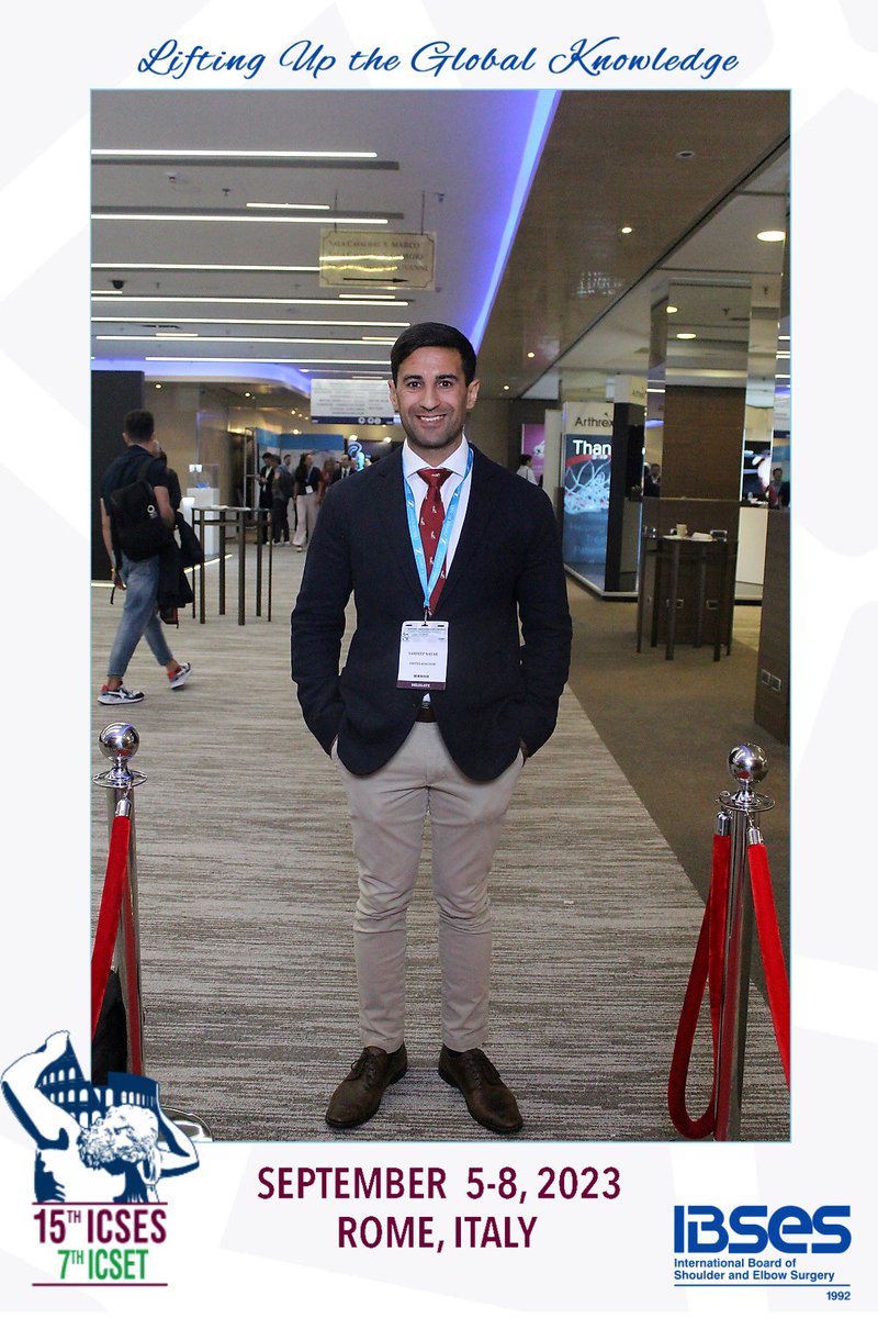 SandeepNayar1's tweet photo. Privileged to present our research from @uclh on TER vs hemi for distal humerus fractures on the podium at #ICSES2023. What a week it has been with an opportunity to catch up with friends, meet leaders in the field, and see the sites of #Rome with my family 🇮🇹 https://t.co/vnW1sP7WTQ