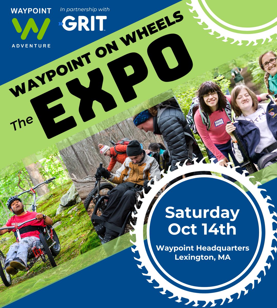 Ever wanted to test out gear to see if it fits your needs? Ever wondered what the best off-road wheelchair or adaptive bike setup is for you? Join us for our first ever “Waypoint on Wheels” Expo in collaboration with @GoGrit! More info or sign up here: waypointadventure.org/waypoint-on-wh…