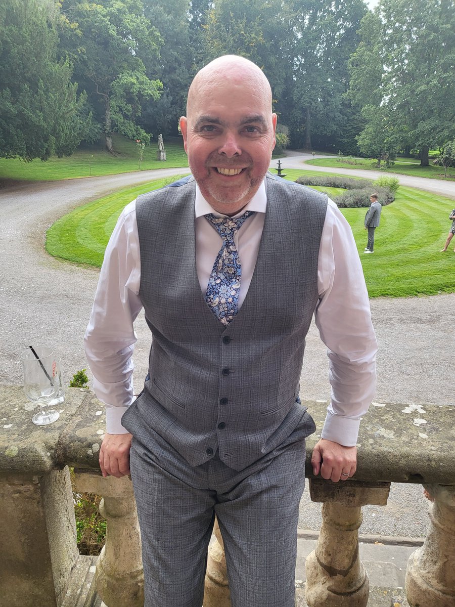 I'm so proud of @bowelbaldy. Two years ago we received a wonderful wedding invitation. 
He had just been given his stage 4 bowel cancer diagnosis. The prognosis was grim. He was determined he would be there.  Today we made it.  F*uk you cancer. #stage4needsmore  #bowelcanceruk