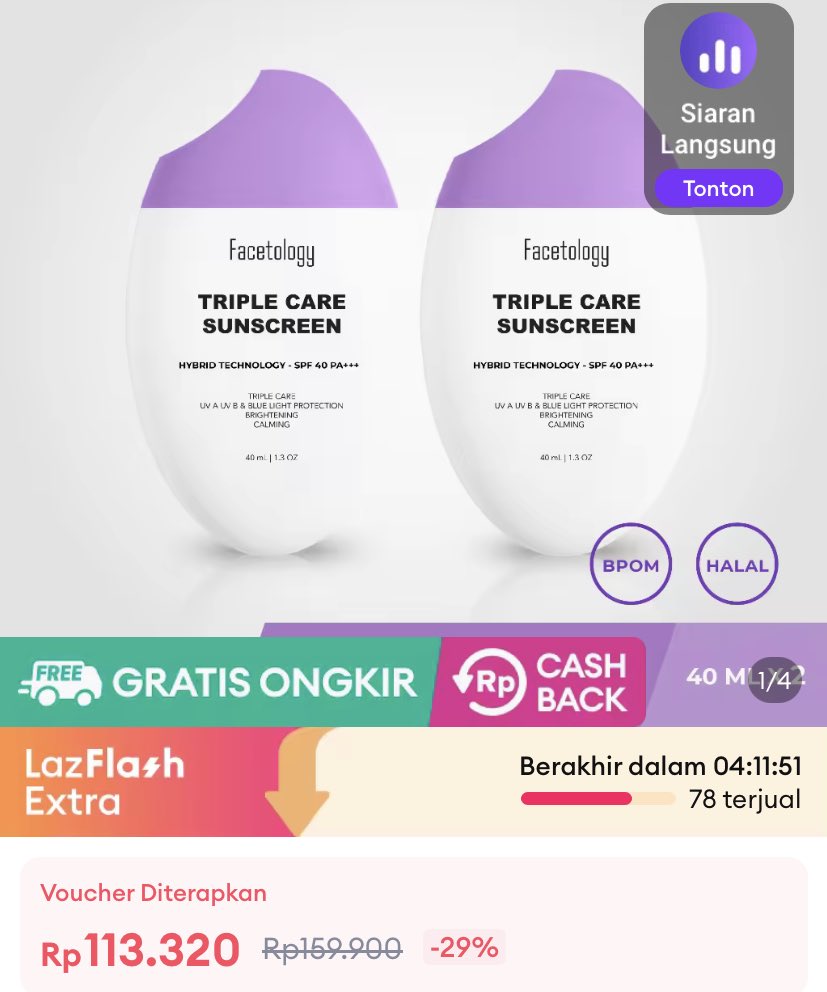 diskonskincare's tweet photo. DISKON!!!

FACETOLOGY Triple Care Sunscreen SPF 40 PA+++

https://t.co/C0PZ2K6ph0
https://t.co/C0PZ2K6ph0

DAPAT 2

WTS WTB Facetology Sunscreen Jual Cari Skincare Sunblock Promo Diskon https://t.co/n0a8n5i6fS