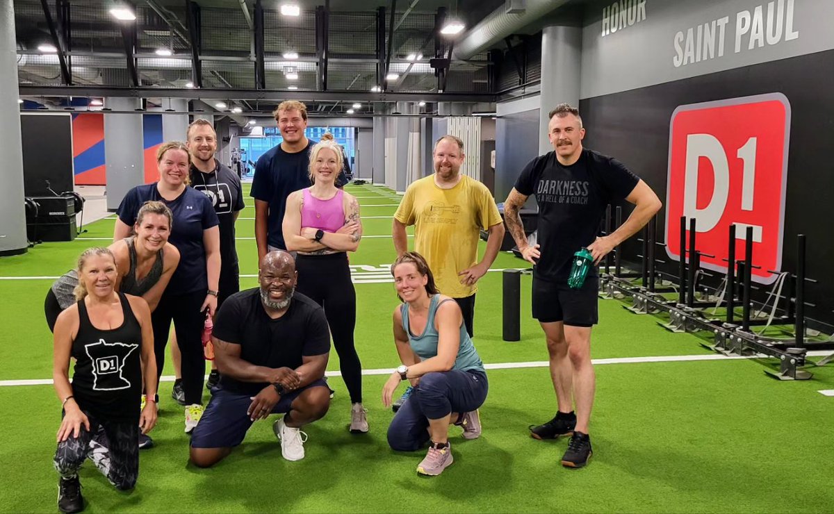 d1saintpaul's tweet photo. 👏 Let's give a BIG round of applause to our main man Martia, who just completed his 100th workout at D1 Training Saint Paul! 👏 https://t.co/qevkNoRqLW