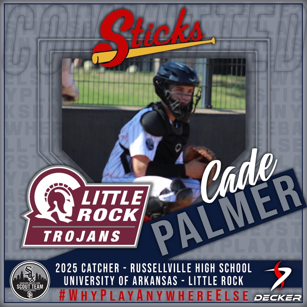 Cade Palmer (@cpalmer_16) on Twitter photo I am blessed to announce that I will be countinuing my academic and athletic career <a href="/LittleRockBSB/">Little Rock Trojan Baseball</a> I want to thank God for giving me the opportunity to play this game that I love and thank you to all my amazing family and coaches.
<a href="/CesarDAbreu/">Cesar Abreu</a> <a href="/Brewsterc29/">Chase Brewster</a> <a href="/AR_Sticks/">Sticks Baseball</a> @wmccrotty I am blessed to announce that I will be countinuing my academic and athletic career <a href="/LittleRockBSB/">Little Rock Trojan Baseball</a> I want to thank God for giving me the opportunity to play this game that I love and thank you to all my amazing family and coaches.
<a href="/CesarDAbreu/">Cesar Abreu</a> <a href="/Brewsterc29/">Chase Brewster</a> <a href="/AR_Sticks/">Sticks Baseball</a> @wmccrotty