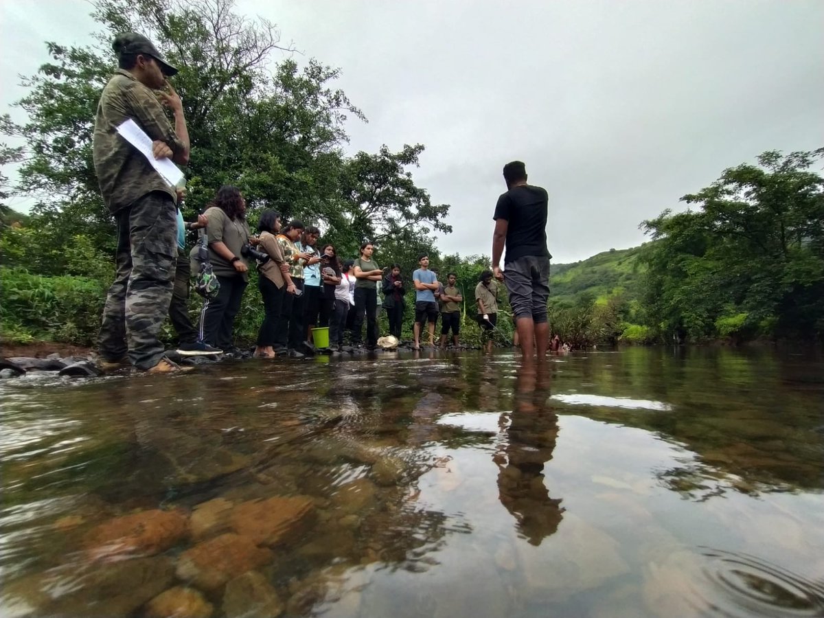 AnuragRokade5's tweet photo. A Day spent well the Master's students of @BVIEERpune sharing few of my thoughts about fish taxonomy and stream ecology.
#taxonomy #westernghats #conservation https://t.co/q8FpcUdRDw