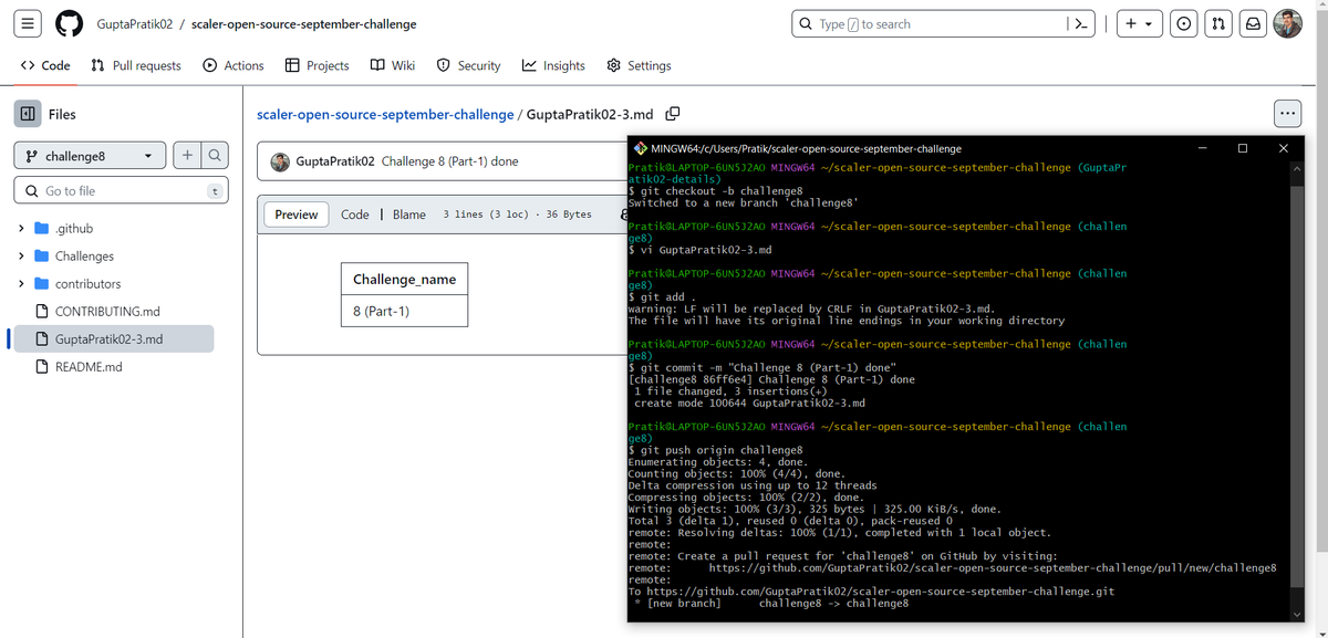 GuptaPratik02's tweet photo. Hello all,
Completed #task8 of #OpenSourceSep Challenge with @Scaler_Official Discord Community.
You can join the community HERE -https://t.co/TLzVPtgifl…
#Opensourcesep
#ScalerDiscord https://t.co/2J6vQ40pz0