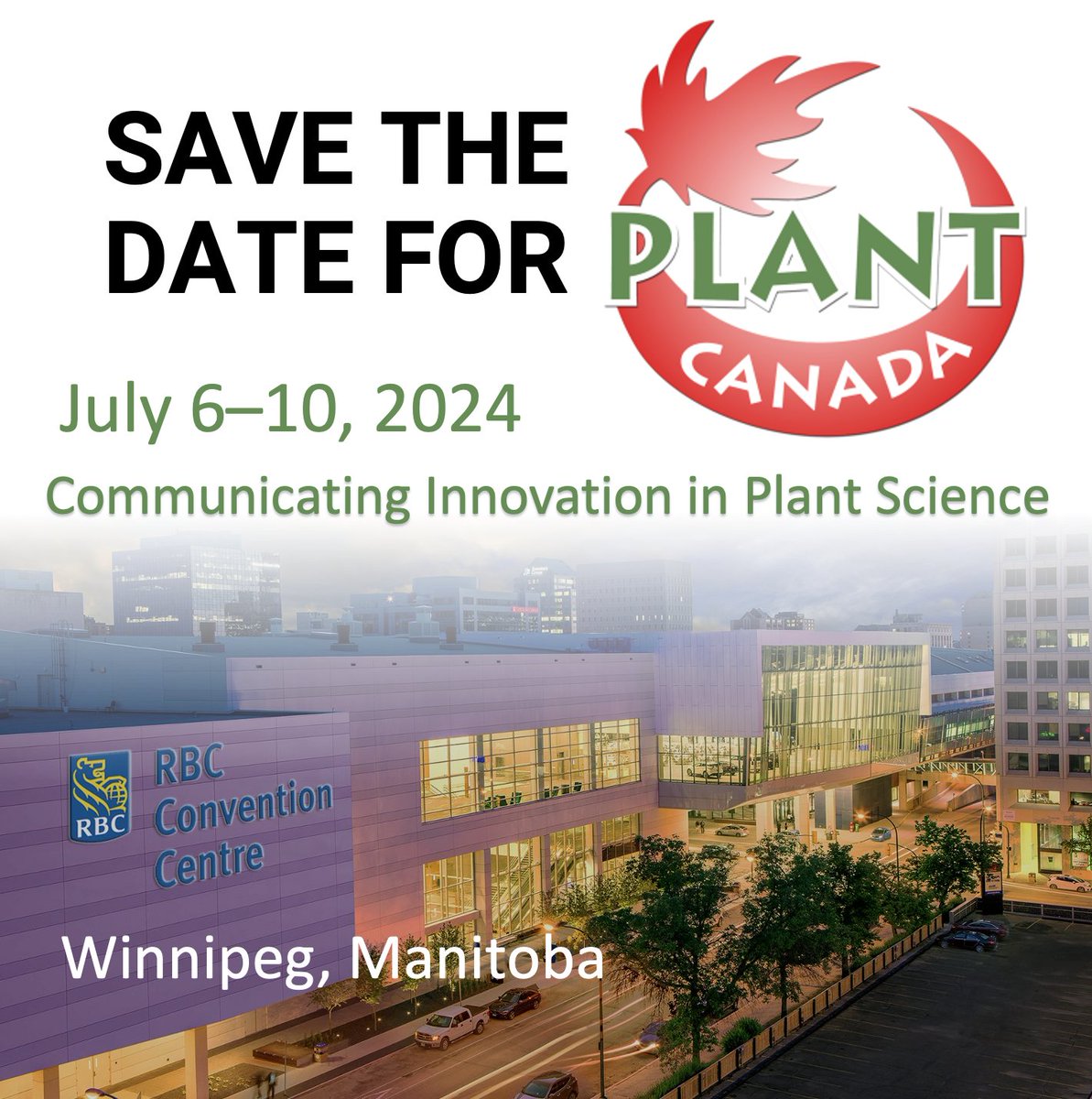 phytopathca's tweet photo. Plant Canada will be hosted in Winnipeg, Manitoba! Get out your calendars and save the date for July 6–10, 2024! #PlantPathology #Research #Canada #Conference #PlantCanada2024 @plantcanada ✏️🗓️ https://t.co/8EWfudFy3m